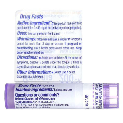 Boiron, Bryonia, 200CK, Ongeveer 80 Pellets 1