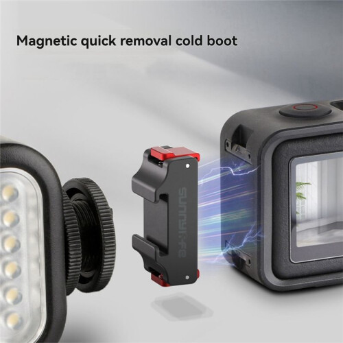 Magnetic Quick-Release Cold Shoe Port for Osmo Action 5 Pro/4/3 Mount Quick-Release Fill Light Expansion Accessory 2