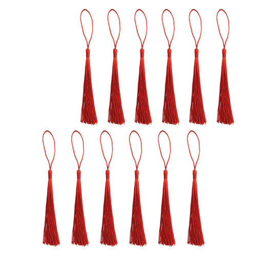 20Pièces Décor Lanternes Suspendues Pompons Rouges Accessoires Coton