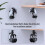 Wall Mounted Stand Bracket for PS5/PS4// Controller Headset Table Bottom Storage Bracket Black 6