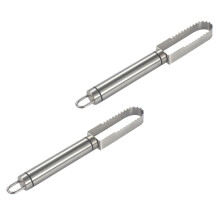 2Pièces Grattoirs À Écailles En Acier Inoxydable Argent Pour Cuisine