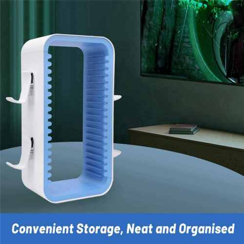 Game Storage Rack for  PS4 PS5 Game Disc Holder Game Disc Rack for  Multi-Function Disc Rack White