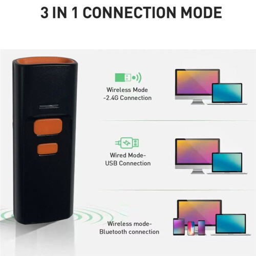 BT 2D Barcode Reader with Charge Base for Mobile Phone  Wireless Barcode Scanner  1D 2D QR Bar Code Reader 2