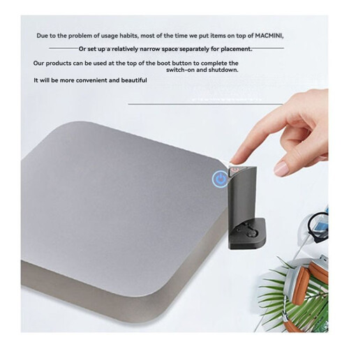 Top-Mounted Power Button for   M4/M4 Pro - Easy Installation, Enhanced User Experience Gray
