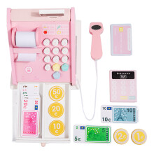 2Ensembles Caisse Enregistreuse Rose Jouet Éducatif Simulation Enfant