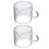 6Pièces Mug En Verre Transparent Pour 1