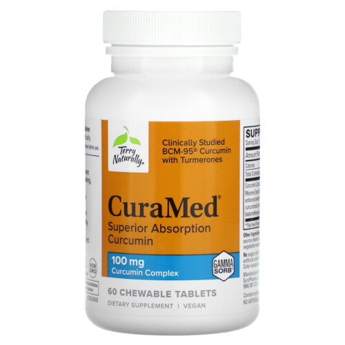Terry Naturally, CuraMed, Ανώτερη Αbsorption Κούρκουμα, 100 mg, 60 Χομάρια 2