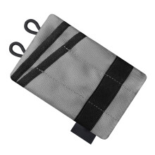Portafoglio mini grigio chiaro, porta chiavi, portapenne, porta carte, coltello multifunzione, torcia, tessuto Oxford