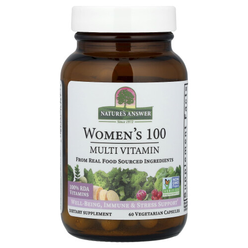 Nature's Answer, Γυναίκα 100, Πολυβιταμίνη, 60 Βιολογικά Φύλλα 2