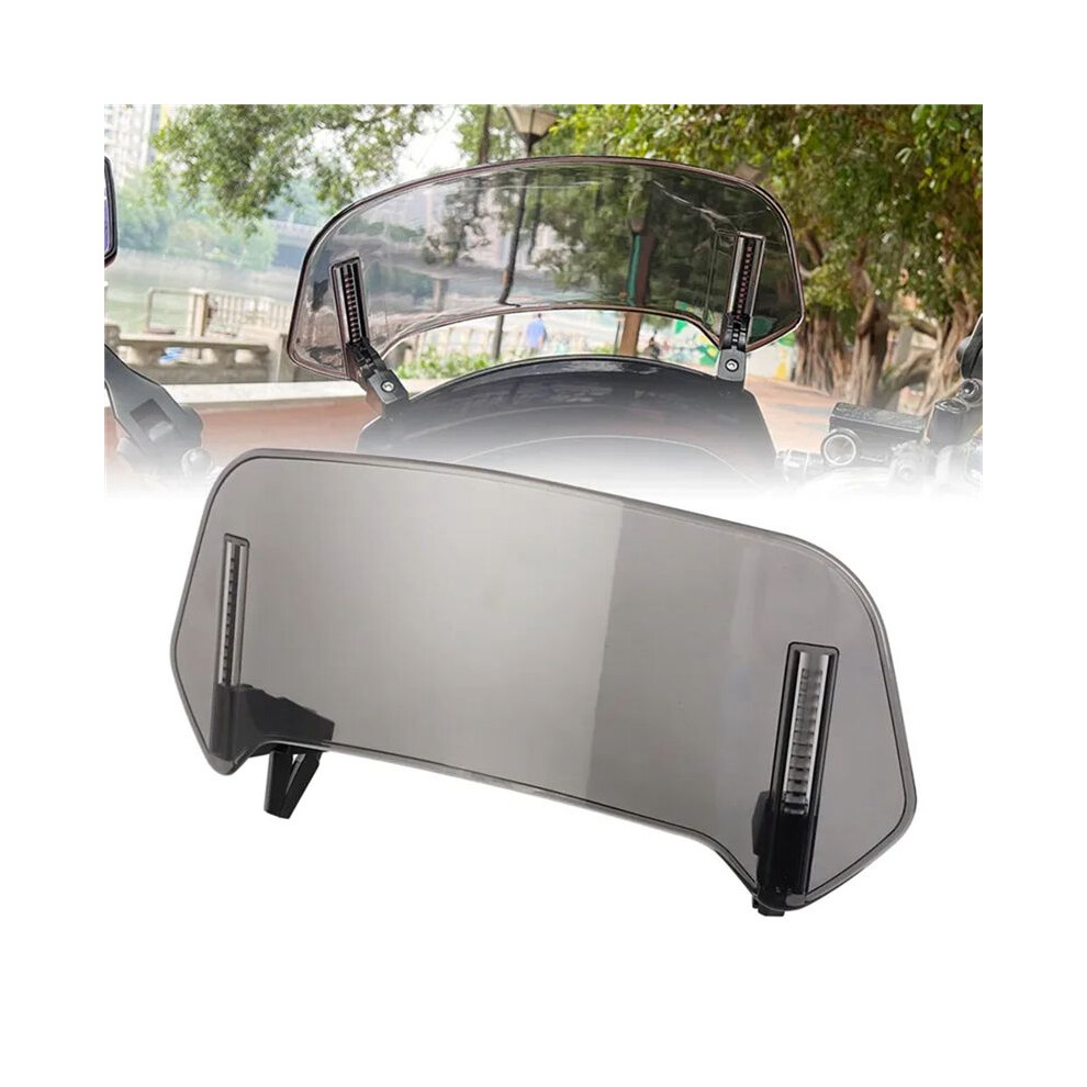 Motorcycle Windshield Extension Adjustable Spoiler Deflector For 28X12cm Grey 6033405114205