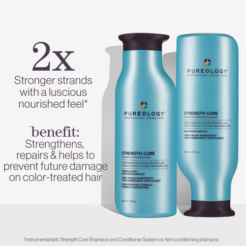 Living Proof Pureology Strength Cure Shampoo, Conditioner, and Serum Routine for Da 2