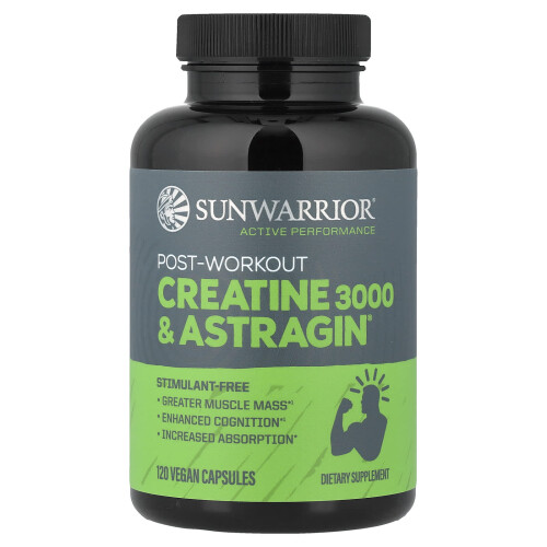 Sunwarrior, Μετα-Εργασιακή Κρεατινίδια 3000 & Astragin, 120 Βεγέταριαν Καψούλες 2