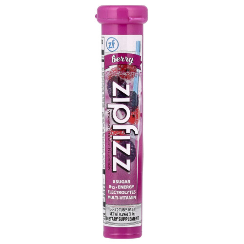Zipfizz, Ενεργειακό Ποτό Μίγμα, Φράουλα, 20 Τυμπάνια, 0.39 oz (11 g) Κάθε 2
