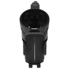 Porta vasos y teléfono negro para cochecito, rotación de 360, ranuras dobles para botellas para patinete