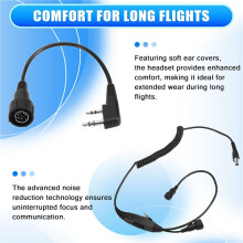 Brusreducerande Aviation Mikrofon Headset Walkie Talkie Öronsnäcka Huvudmonterad Noise Reduction Ear Covers
