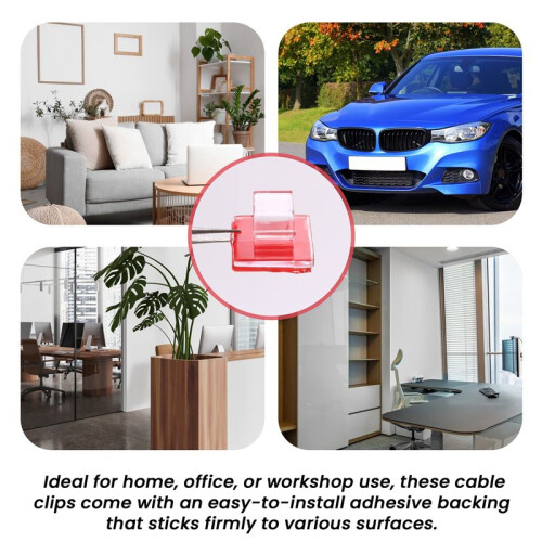 200PCS Cable Organizer Clips Cable Management Wire Manager Cord Holder USB Charging Data  Bobbin Winder 1