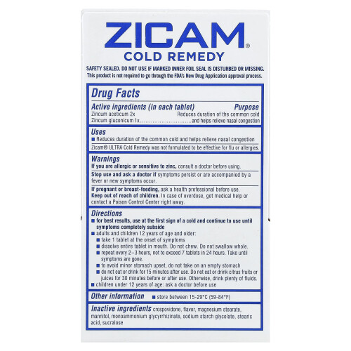 Zicam, Ultra Κρύα Θεραπεία, RapidMelts, Πορτοκαλί Κρέμα, 18 Ταμπλέτες Αμετάβλητα 2