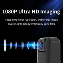 1080P HD Wifi Portable Camera with 64GB TF Card 180 Rotating Lens 1500mAh Ultra-Long Battery Life One-Touch Recording