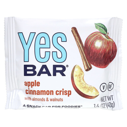 Yes Bar, Σνακ Μπαρ, Apple Cinnamon Crisp, 6 Μπάρες, 1.4 oz (40 g) Καθένα 2