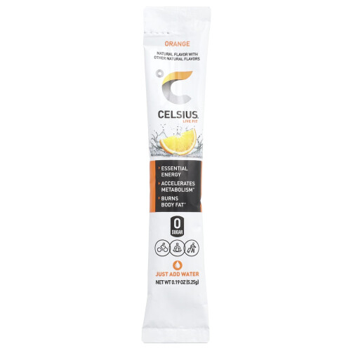 Celsius, Live Fit, Orange, 14 On-The-Go Packets, 0,19 oz (5,25 g) Each 2
