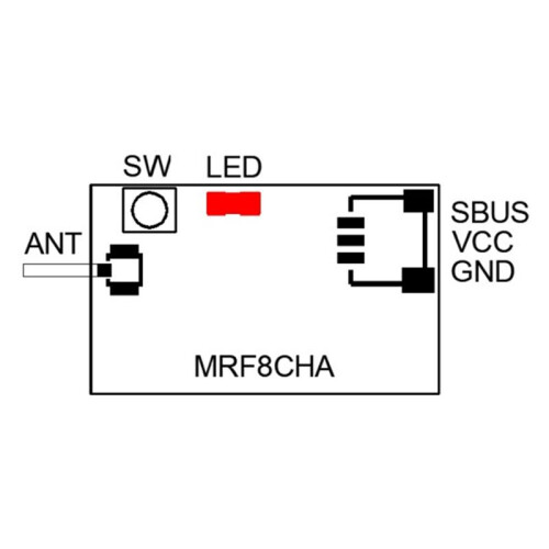 MRF8CHA 2.4G AGF for Frsky 8CH Output SBUS  D8 Receiver Module 2