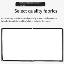 150 Inch Portable Projector Screen 16:9 Simple Projector Curtain High Density Soft Projection Screen for Home Office
