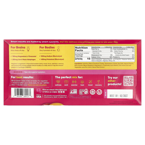 IQBAR, IQ Mix, Raspberry Lemonade, 20 Sticks, 0.28 oz (8 g) Each 1