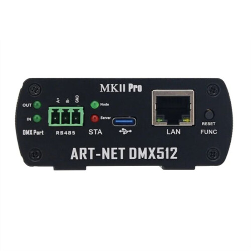 DMX512S ArtNet Ethernet to DMX 512 Controller DMX Lighting Controller (with SPI) for Control Light Strips EU Plug 1