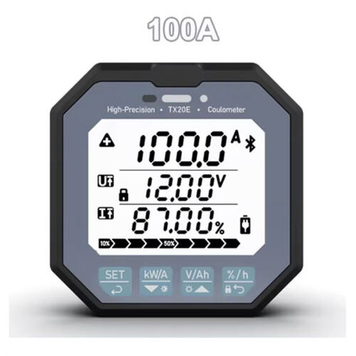 Coulometer för Android  litiumbatterimonitor Coulomb-mätare bilströmdisplay batterikapacitetsindikator 100A 1