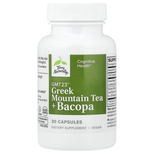 Terry Naturally, Tea de Munte Greacă + Bacopa, 30 Capsule 2