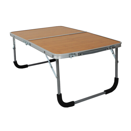 1Pièces Table De Lit Pliable Aluminium Bois Stable Pour Maison