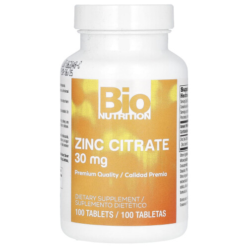 Bio Nutrition, Zinkcitrat, 30 mg, 100 Tabletten 2