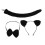 4Ensembles Ensemble Chat Oreilles Queue Costume Noir Cosplay 1