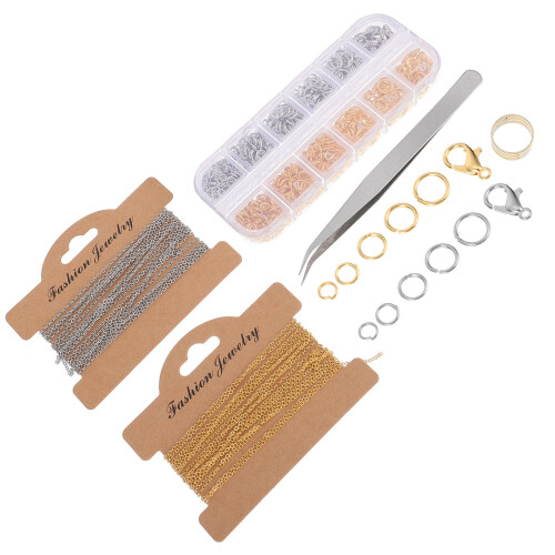 1Ensemble Kit Chaînes Cuivre Fer Multicolores DIY