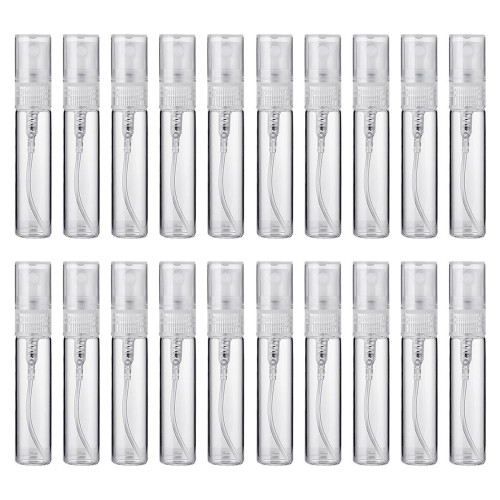 60Pièces Flacons Rechargeables En Verre Plastique