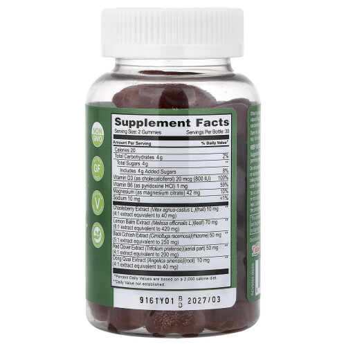 YumVs, Menopause Support Gummies, Natural, 60 Gummies 1