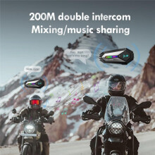 LUVIN Helmet  Headset Motorbike Helmets Intercom Motorcycle Communication Systems Active Noise Cancellation