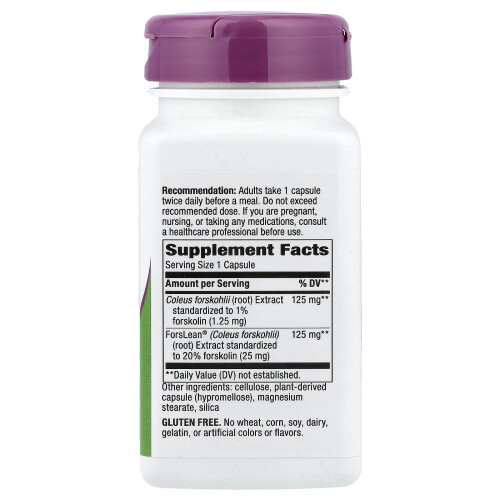 Nature's Way, Forskohlii, 125 mg, 60 Βιολογικές Φιάλες 1