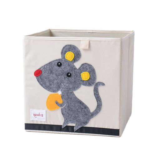 2Pièces Boîtes Rangement Cartable Cartoon Lavable