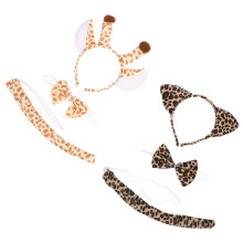 8Ensembles Bandeaux Oreilles Girafe Nœud Peluche