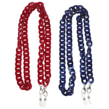2Pcs Anti-Slip Acrylic Glasses Chain Decorative Eyewear Strap Necklace