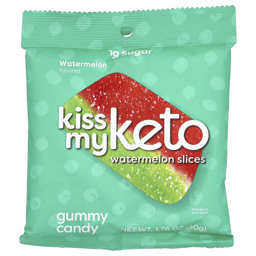 Κίσ Μυ Κέτο, Γούμμι Κάντι, Watermelon Σlices, 6 Σάκε, 1,76 oz (50 g) Κάθε 2