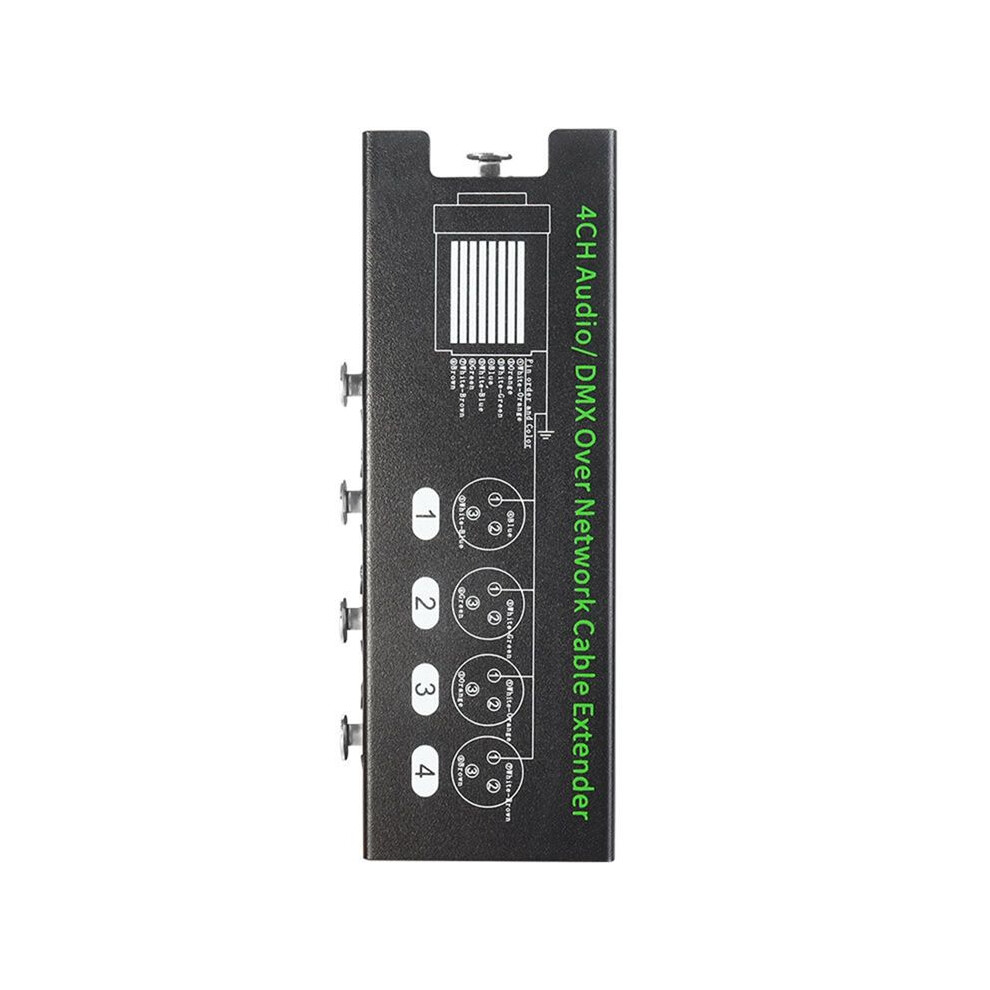 4Ch 3 Pin Audio/Dmx Over Network Cable Extender Dmx512 Network Signal Extender Xlr To Rj45 Ethernet Adapter Xlr-Female 4712184152678