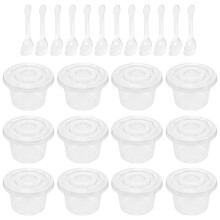 20Ensembles Coupes Transparentes Couvercle Pour Yaourt