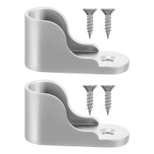 2Stk Kleiderstangenhalter Aus Zinklegierung, Silber, Langlebig,