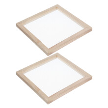 10Pièces Cadre Bois Naturel Pour Papier Éducative