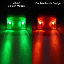 8 x Feux de Navigation de Bateau à LED pour Bateau Yacht Bateau à Moteur Chasse à Vélo Pêche Nocturne (Rouge, Vert)