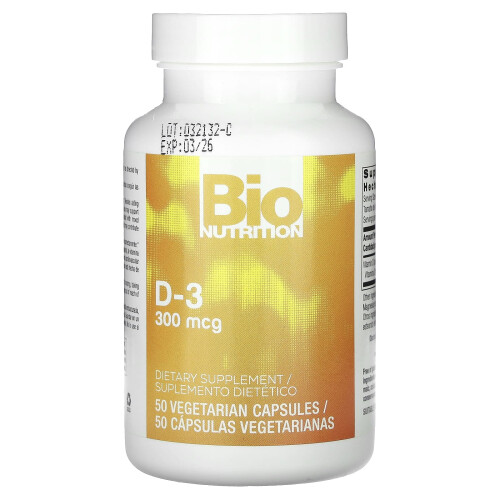 Bio Nutrition, D-3, 300 mcg, 50 Capsule Vegetariane 2
