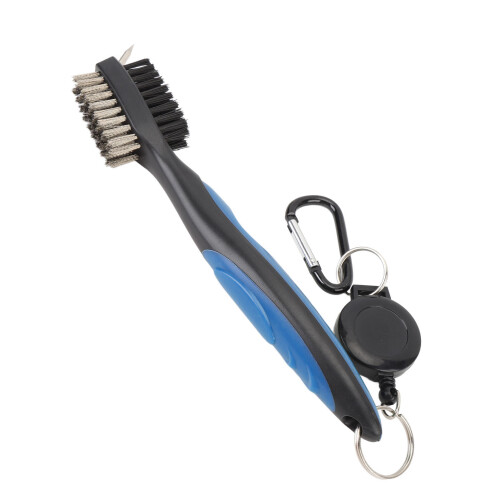 Brosse pour clubs de golf à poils double-face bleu 1