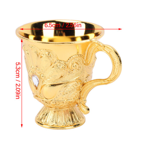 Modell: Retro-Metall-Weinglas; Farbe: Gold 1